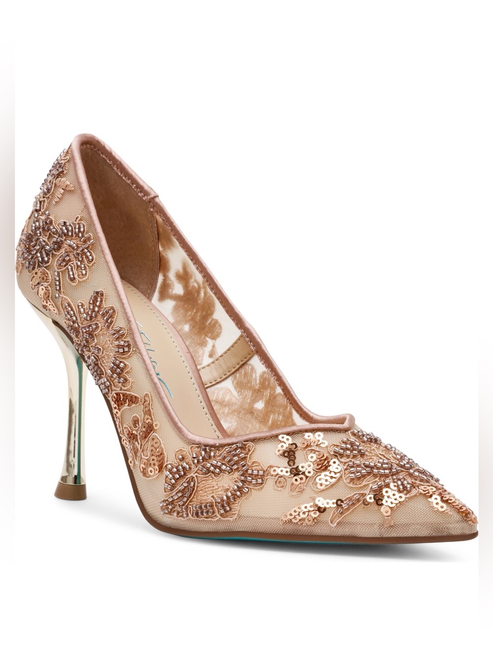 Betsy Johnson Jenni Sequin Mesh Pump